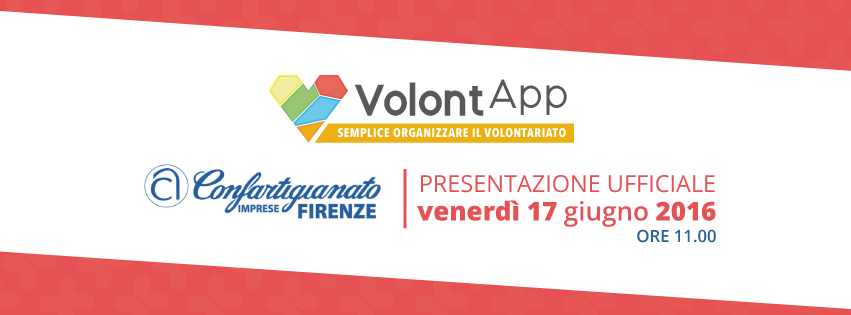 Presentazione Ufficiale VolontApp
Ci siamo! Siamo emozionati nel dirvi che l’attesa è finita e possiamo svelarvi cosa stavamo organizzando per voi: venerdì 17 Giugno alle ore 11:00 presso Confartigianato Firenze, si…